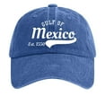 thumbnail image 1 of Gorra de béisbol estampada de denim lavado vintage para mujer, 1 of 3