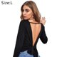 thumbnail image 2 of Sudadera de manga larga Bolero Backless Gym Yoga para mujer Adepaton BST2000118-3, 2 of 5