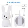 thumbnail image 4 of Belita Amy Rabbit Night Light Baby Touch 7 Colores | Usb recargable puede ser cronometrado luz nocturna niños Deco lámpara para decoración de Navidad habitación de niños nacimiento// kaili Sencillez, 4 of 5