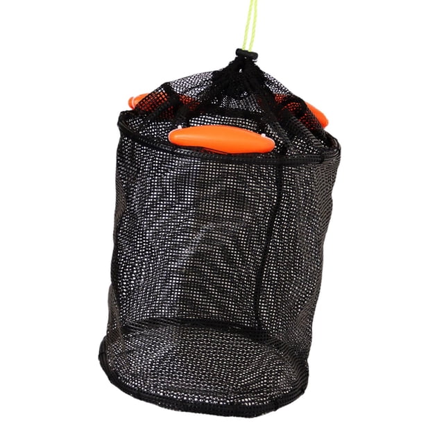 Almencla Float Fishing Basket Cage Portable Part Foldable Cage for Kayaking Boat Lake Large