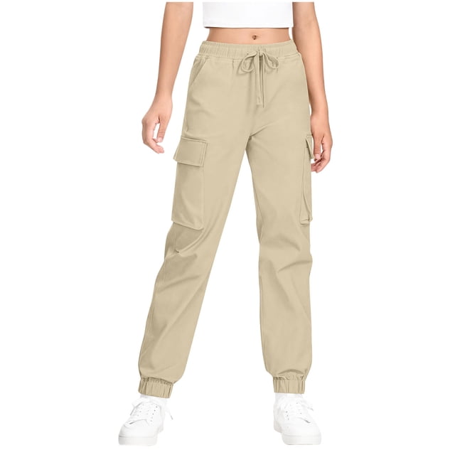 Winter Pants for Girls Loose Drawstring 90%Polyester Sports Pants for Daily Life Holiday Birthday Party
