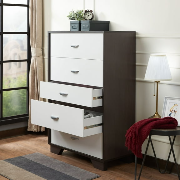 CoSoTower White & Espresso Finish Chest