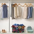 thumbnail image 5 of Yayeee 2 Pack Canvas Storage Basket with Handles for Shelves Fabric Bins Closet Organizer, Vibrant Flowers Pattern, 5 of 8