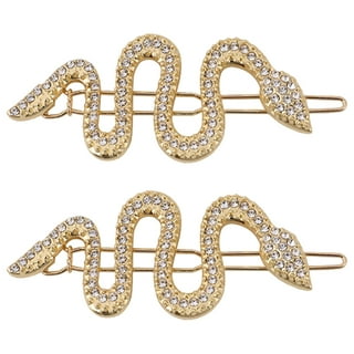 4pcs Snake Hair Clip Vintage Decorative Metal Hair Pins for Women and Girls  (Golden, Ancient Gold)