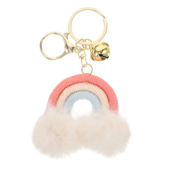 SEWCHICS Boho Style Cloud Keychain with Tassel, Multicolor Car Decor Accessory, Trendy and