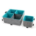 thumbnail image 7 of Welaxy Felt Office Drawer Organizers deep Bins Draw Organiser Felt Storage bin Drawers dividers Boxes for Desktop 5-Pack (Turquoise), 7 of 7
