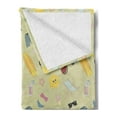 thumbnail image 2 of Summer Soft Flannel Fleece Blanket, Seasonal Travel Vacation Themed Pattern Relaxing and Fun Holiday at an Exotic Beach, Cozy Plush for Indoor and Outdoor Use, 60" x 80", Multicolor, by Ambesonne, 2 of 5