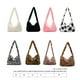 thumbnail image 5 of Bolso de hombro Qarigey para mujer estuche de almacenamiento organizadores encantadores bolsa portátil con cierre de cremallera Bolsas de mensajero y de hombro Blanco, 5 of 6
