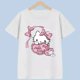 thumbnail image 2 of Hello Kitty nueva camiseta de dibujos animados para niños de primavera y verano, camisa de algodón transpirable para niñas, pantalón corto informal de manga corta para niños, 2 of 5