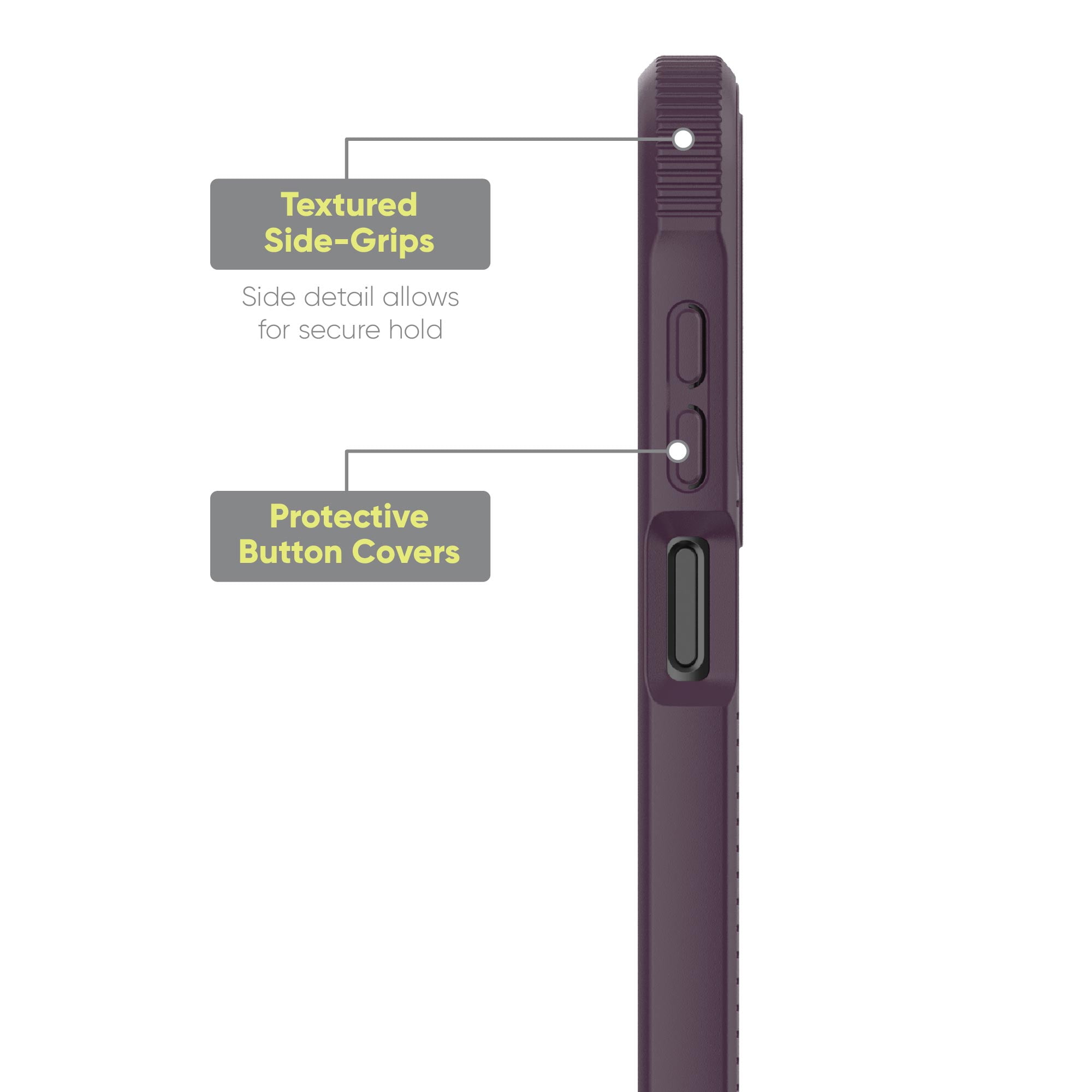 onn Dual-Layer Phone Case for Samsung Galaxy A16 5G - Purple/Clear