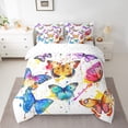 thumbnail image 3 of Butterfly Comforter Set 7 Piece Bed in a Bag Twin,Watercolor Tie Dye Bedding Sets Rustic Aesthetic Animal Sheet Set with Comforter, 3 of 5