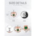 thumbnail image 4 of Dorunmo Heart Necklace 925 Sterling Silver Rose Necklace May Birthstone Wedding Graduation Jewelry for Mom Women, 4 of 10