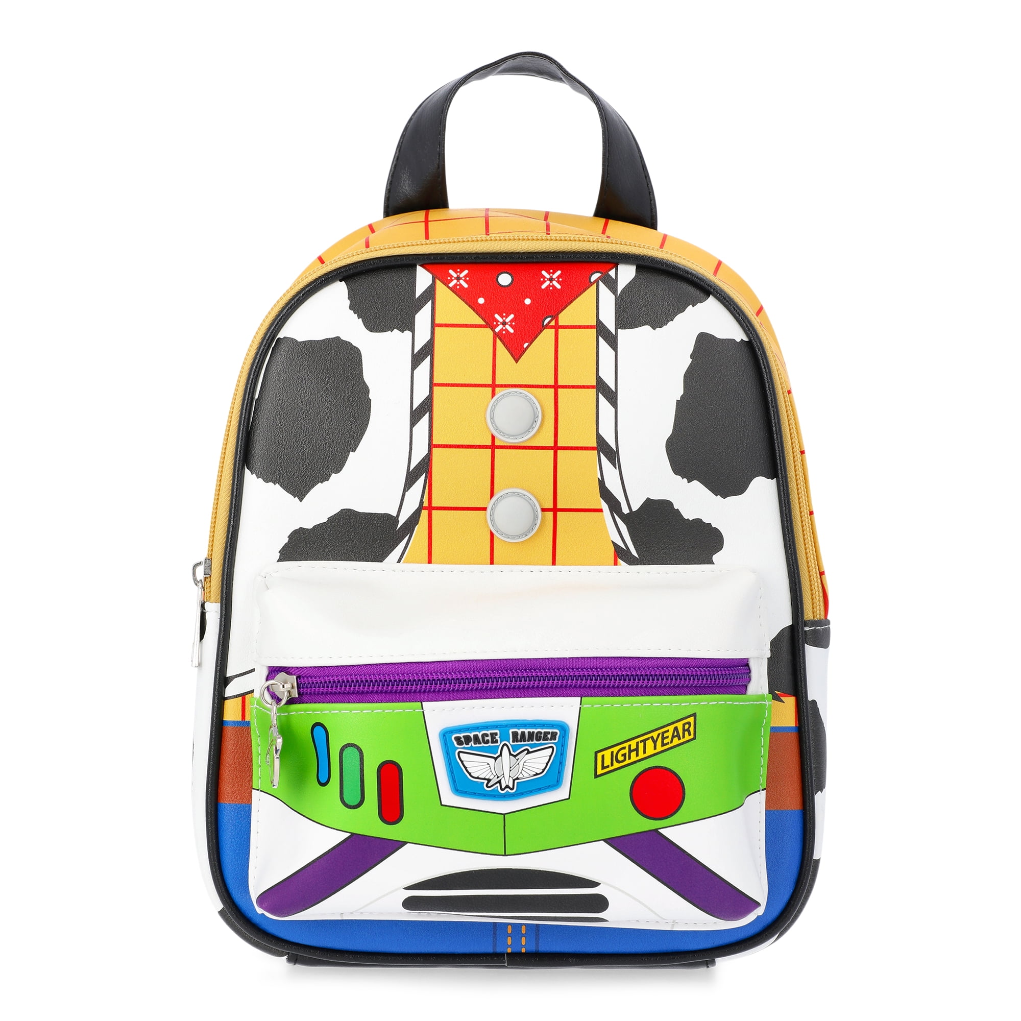 Disney Toy Story Women's Buzz Lightyear and Woody 11" Mini Backpack, Multi