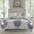 thumbnail image 2 of Home Essence Calla Complete Comforter and Cotton Sheet Set, Purple, Queen, 2 of 5