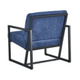 thumbnail image 5 of Modern Accent Chair, Steel Armchair Lounge Living Room Chair, Single Sofa Comfy Reading Armchair for Dining Bedroom Living Room, Upholstered Cozy Side Sofa Chair Relaxing Seating, Blue-Velvet, 5 of 7