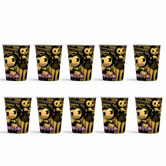 Bendy and the Ink Machine Birthday Party Supplies Cups Tableware Disposable Paper Mouthwash Drinking Cups