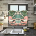 thumbnail image 4 of Yayeee Kitchen Curtains Tier Pair Light Filtering 27"x36" Rod Pocket Short Cafe Window Panel, Pink and White Cat, 4 of 7