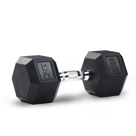 UPC: 0820412316656 | PRCTZ  35lb Rubber Encased Hex Dumbbell  Single