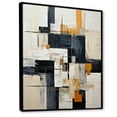 thumbnail image 2 of Designart "Abstract Shapes With Ivory Illusions II" Abstract Shapes Floater Framed Canvas Wall Art, 2 of 5