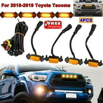 4PCS/Set 12V Grille Amber LED Lights For Toyota Tacoma w/TRD Pro Grill 2016-2019
