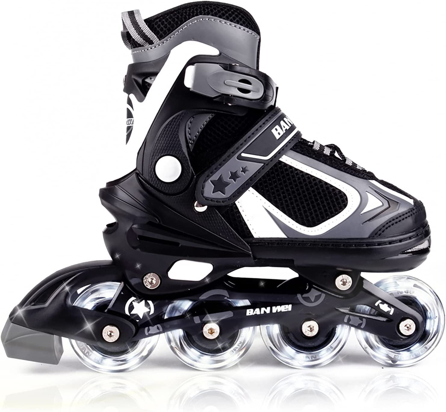Nattork Adjustable Inline Skates for Kids Boys Child with Light Wheels