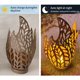 thumbnail image 4 of Lámpara Llama Metal Solar Decorativa Hueca para Patio (bronce), 4 of 9