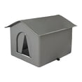 thumbnail image 1 of Refugio para gatos callejeros, suministros para mascotas, cueva para gatitos, casa para gatos al aire libre para perros y gatos Gris S, 1 of 9