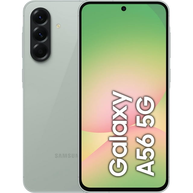 Samsung Galaxy A56 5G 2025 (8GB RAM, 256GB) Teléfono Inteligente AI / GSM Desbloqueado Dual SIM / Versión Internacional (Nuevo) - Oliva Impresionante