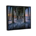 thumbnail image 3 of Stupell Under Pier Beach Waves Photography Landscape Photography Black Floater Framed Art Print Wall Art, 3 of 6