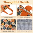 thumbnail image 4 of Pioneer Flower Floral Print Pattern Insulated Lunch Bag for Women & Adults,Large Portable Soft Cooler Lunch Bag,Thermal Food Storage Tote with Pearl Cotton,8.66L,8.75x5.75x9.5 Inch, 4 of 6