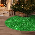 thumbnail image 5 of Defioc Green Glitter for Christmas Tree Skirt Snowman Xmas Tree Skirt Farmhouse Christmas Decorations Tree Mat for Holiday Party Decor-30", 5 of 6