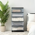 thumbnail image 2 of IRIS USA 5 Drawers Plastic Wide Chest Storage with Casters, Black, 2 of 9