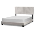 thumbnail image 4 of Artan Navy Blue Velvet Queen Bed with Button Tufting, 4 of 5