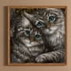 thumbnail image 3 of Pintura de diamante 5D Wdftyju DIY taladro redondo completo decoración gato acurrucado 30x30cm, 3 of 9