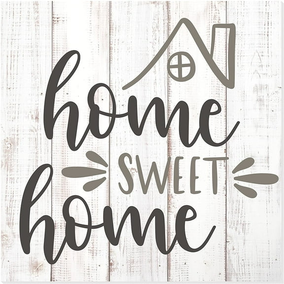 Home Sweet Home Rustic Wood Wall Sign 12x12
