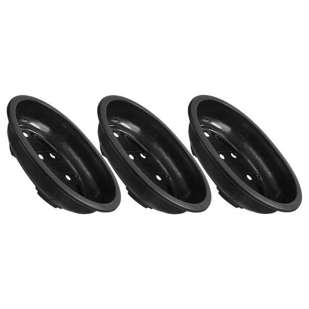 BRIGHTFUFU 3Ud Macetas De Plástico Ovaladas Para Bonsái Y Jardín En Color Negro Con Drenaje Y Resistente