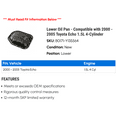 thumbnail image 2 of Lower Pan - Compatible with 2000 - 2005 Toyota Echo 1.5L 4-Cylinder 2001 2002 2003 2004, 2 of 2