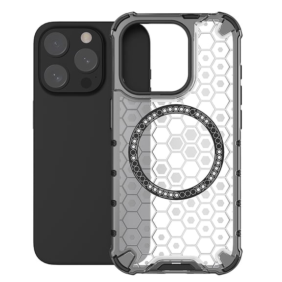 Allytech Case for iPhone 14 Pro Max, Non-Yellowing Anti-Scratch Slim Thin Translucent Honeycomb Heat Dissipation Dual-Layer Drop Protection Bumper Case Cover Compatible with MagSafe, White
