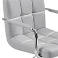 thumbnail image 6 of Alden Design Adjustable Swivel Bar Stools Modern Faux Leather Bar Chair Set of 2, Light Grey, 6 of 8
