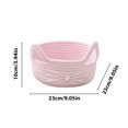 thumbnail image 3 of Organizer Basket Cats Ear Design Woven For Office Household Cosmetics And Snacks Sundries Storage Storage Baskets For Shelves, 3 of 7