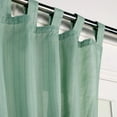 thumbnail image 6 of The Art Box Cotton Tab Top Curtains Panels Set for Bedroom and Living Room, Window Curtain Drapes, Glittery Silver Shimmer Stripes Curtains, 2 Pack, Sage Green, 35"w x 84"l in, 6 of 7