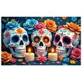 thumbnail image 2 of Colorful Design Day of the Dead Festive Banner Skull Decoration Mexican Festival for Celebrations Cultural Events Parties, 2 of 8