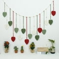 thumbnail image 3 of NEONWE Christmas Large Macrame Wall Hanging, Boho Handmade Woven Leaf Tassel Tapestry Chic Home Decor for Living Room Bedroom Nursery,47.24x29.53 Inch(Red Green White), 3 of 10