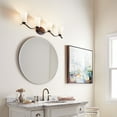 thumbnail image 3 of 4 Light Bath Vanity Approved For Damp Locations With Transitional Inspirations 32.25 Inches Wide-Brushed Nickel Finish-Incandescent Lamping Type, 3 of 4