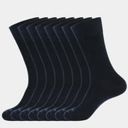 WANDER Men's Dress Socks Cotton Thin Classic Lightweight Socks 8 Pairs Solid & Patterned Soft Breathable Socks