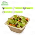 thumbnail image 2 of [100 Pack] 42oz Compostable Square Container Eco Friendly Bowls - Square Bowl Tree Free Sugarcane Bagasse Meal Prep Bento Boxes Take Out Catering Microwavable Deep Container by EcoQuality, 2 of 7