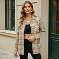 thumbnail image 4 of Flannel Fall Shirts for Women Casual Plaid Tops Long Sleeve Button Down Shirts, 4 of 7