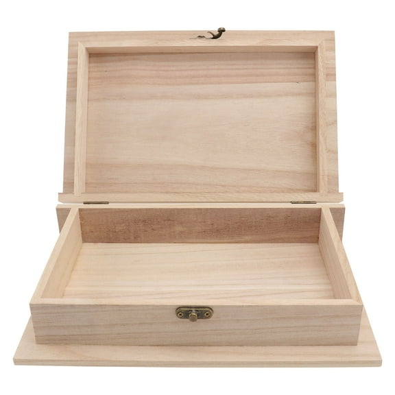 MLINS  Storage for Crafts Supplies Bins Wooden Box Document Container