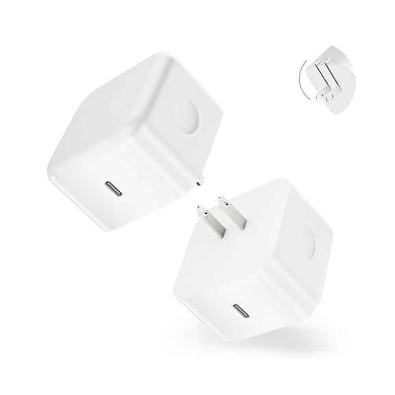 for 2-Pack 40W USB C Charger Block,Dynamic Power Foldable Plug Fast Charging Adapter,Max 60W Output Compatible with iPhone 17 Pro/17 Air/16 Pro Max/16 Pro/16e/16/15 Pro/15 Plus