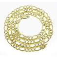 thumbnail image 2 of 14K Yellow Gold 4.5mm Solid Figaro Diamond Cut Chain Diamond Cut, FREE Microfiber Cloth, Link Mens Womens Necklace, Giorgio Bergamo, 2 of 8